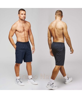 Bermuda o short con bolsillos de secado rápido para deporte para hombre