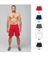 Bermuda o short con bolsillos de microfibra para deporte para hombre