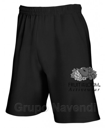 Bermuda con bolsillos de Fruit of th Loom para hombre color negro