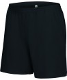 Bermuda de felpa con cintura elástica y bolsillos para mujer color negro