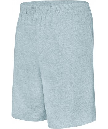 Bermuda de felpa con cintura elástica y bolsillos para niño color gris