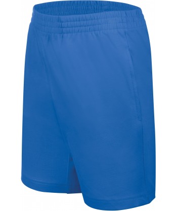 Bermuda de felpa con cintura elástica y bolsillos para niño color royal