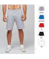 Bermuda de felpa con cintura elástica y bolsillos para hombre color gris