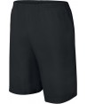 Bermuda de felpa con cintura elástica y bolsillos para hombre color negro