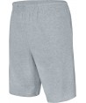 Bermuda de felpa con cintura elástica y bolsillos para hombre color gris
