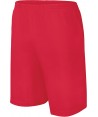 Bermuda de felpa con cintura elástica y bolsillos para hombre color rojo