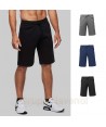 Bermuda deportivo de felpa con 3 bolsillos para hombre color negro