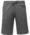 Bermuda deportivo de felpa con 3 bolsillos para hombre color gris