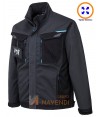 Chaqueta bicolor, acolchada multielástica con refuerzos color negra