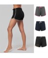 Bermuda short de algodón con cintura elástica sin bolsillos para mujer