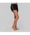 Bermuda short de algodón con cintura elástica sin bolsillos para mujer