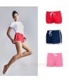 Bermuda short de algodón con cintura elástica sin bolsillos para mujer