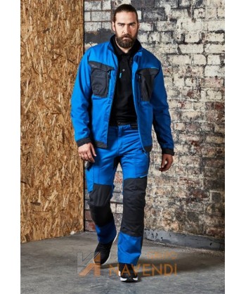 Parka bicolor, impermeable, multielástica con capucha