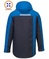 Parka bicolor, impermeable, multielástica con capucha