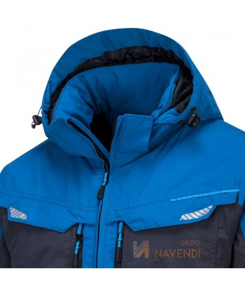 Parka bicolor, impermeable, multielástica con capucha