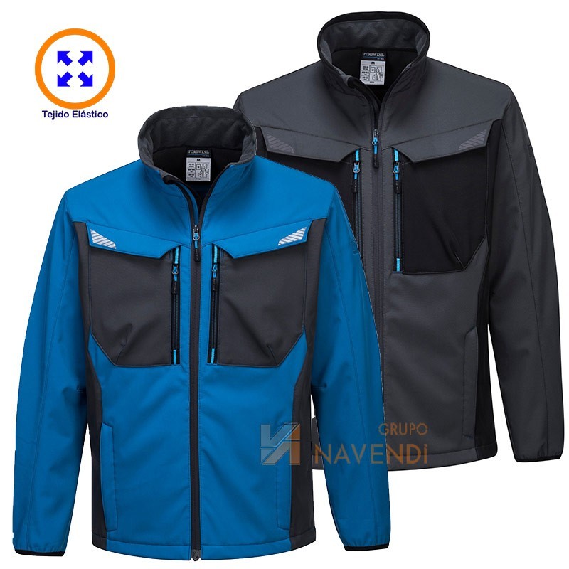 Softshell multi elástico, bicolor e impermeable