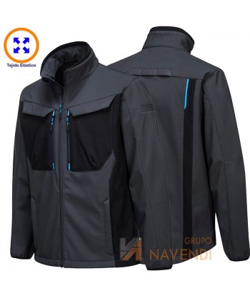 Softshell multi elástico, bicolor e impermeable