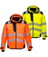 Chubasquero alta visibilidad impermeable y transpirable bicolor