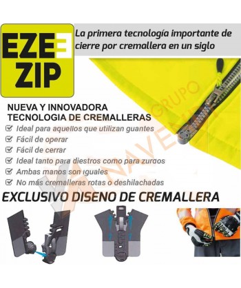 Chubasquero alta visibilidad impermeable y transpirable bicolor
