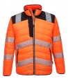 Cazadora de alta visibilidad tipo plumas con forro Insulatex naranja flúor y negro, PW371 de portwest