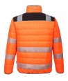 Cazadora de alta visibilidad tipo plumas con forro Insulatex naranja flúor y negro, PW371 de Portwest
