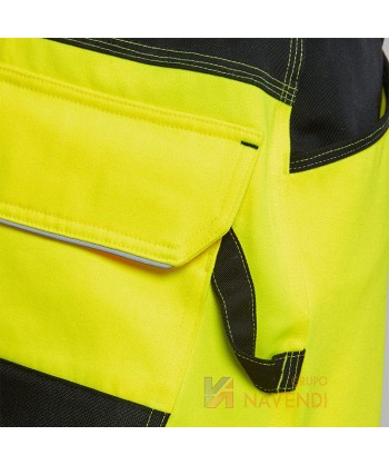 Pantalón bicolor de alta visibilidad muy grueso con cintas segmentadas