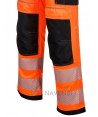 Pantalón bicolor de alta visibilidad muy grueso con cintas segmentadas