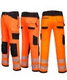 Pantalón bicolor de alta visibilidad muy grueso con cintas segmentadas