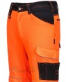 Pantalón bicolor de alta visibilidad muy grueso con cintas segmentadas