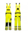 Peto bicolor de alta visibilidad muy grueso con refuerzos amarillo flúor y negro