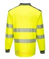Polo bicolor bicapa de alta visibilidad con cintas segmentadas