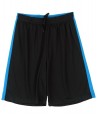 Short bicolor deportivo sin bolsillos para adulto color marino y azul