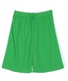 Short bicolor deportivo sin bolsillos para adulto color marino y verde y blanco