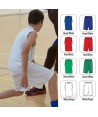 Short bicolor deportivo sin bolsillos para niño color blanco y royal