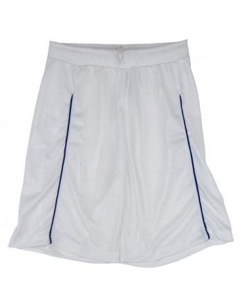 Short bicolor deportivo sin bolsillos para niño color blanco y royal
