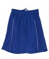 Short bicolor deportivo sin bolsillos para niño color royal y blanco