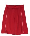Short bicolor deportivo sin bolsillos para adulto color rojo y blanco