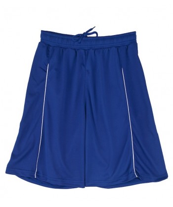 Short bicolor deportivo sin bolsillos para adulto color marino y blanco