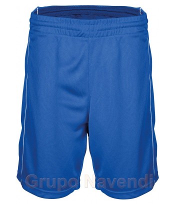 Short sin bolsillos con ribete a contraste para baloncesto royal