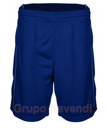 Short sin bolsillos con ribete a contraste para baloncesto marino