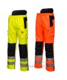 Pantalón impermeable y transpirable bicolor de alta visibilidad para lluvia