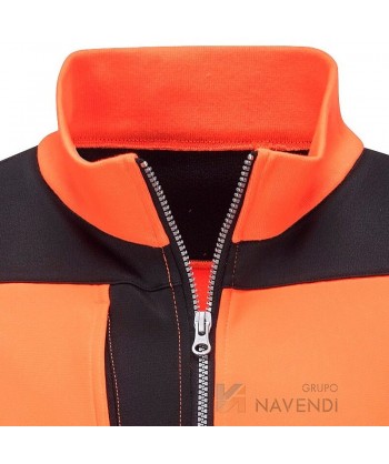 Chaqueta sudadera bicolor alta visibilidad con cintas segmentadas