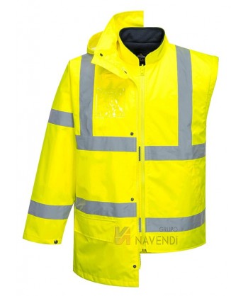 Parka acolchada alta visibilidad desmontable 5 en 1
