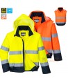 Cazadora bicolor de alta visibilidad con mangas desmontables Portwest C464
