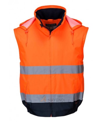 Cazadora bicolor de alta visibilidad con mangas desmontables Portwest C464
