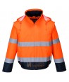 Cazadora bicolor de alta visibilidad con mangas desmontables Portwest C464