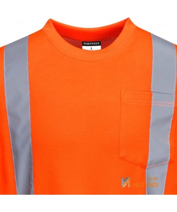 Camiseta bicolor bicapa de alta visibilidad manga larga