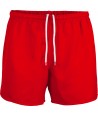 Bermuda de adulto con costuras reforzadas para equipaciones de rugby color rojo