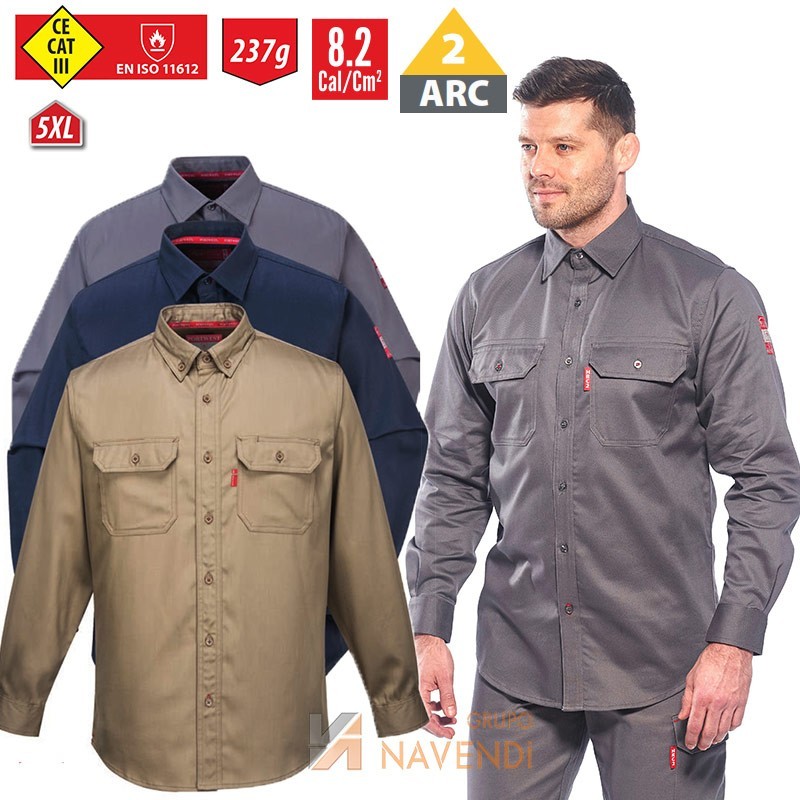 Camisa ignífuga, antiestática y anti arco ARC 2