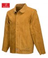 Chaqueta para soldadura de serraje marrón
